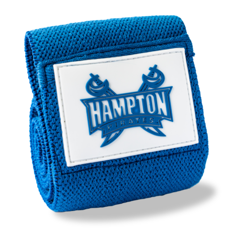 Blue band with Hampton Pirates logo on a white background