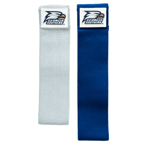 Two bands, one gray and one blue, with Georgia Southern logo on a white background