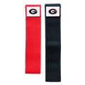Red and black bands with Georgia logo on a white background