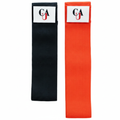 Black and orange belts with visible logos on a white background